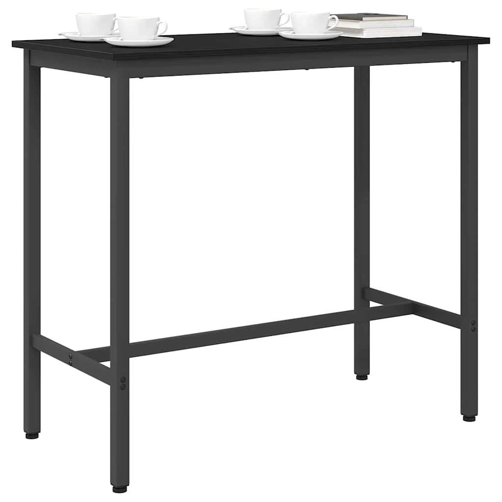vidaXL Tafel Zwart Eiken 100 x 40 x 100,5 cm Engineered hout en staal