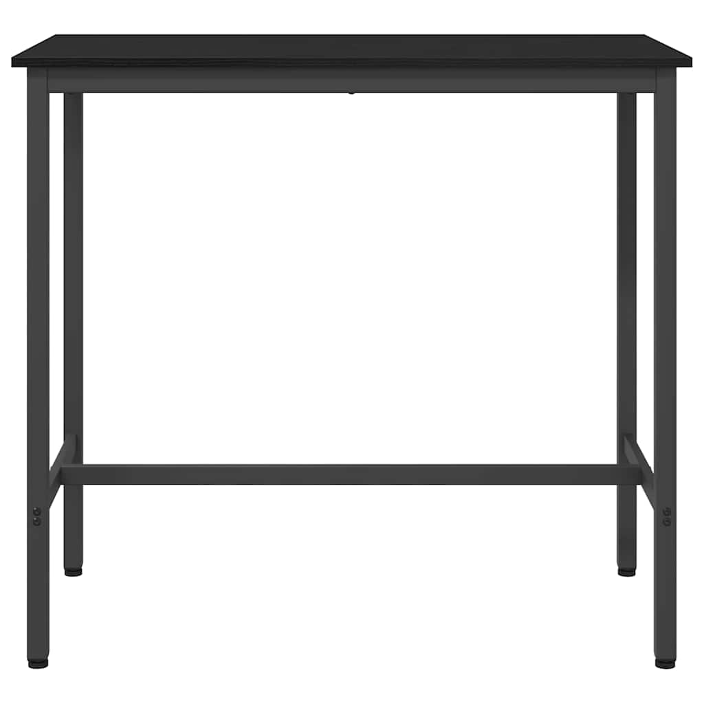 vidaXL Tafel Zwart Eiken 100 x 40 x 100,5 cm Engineered hout en staal