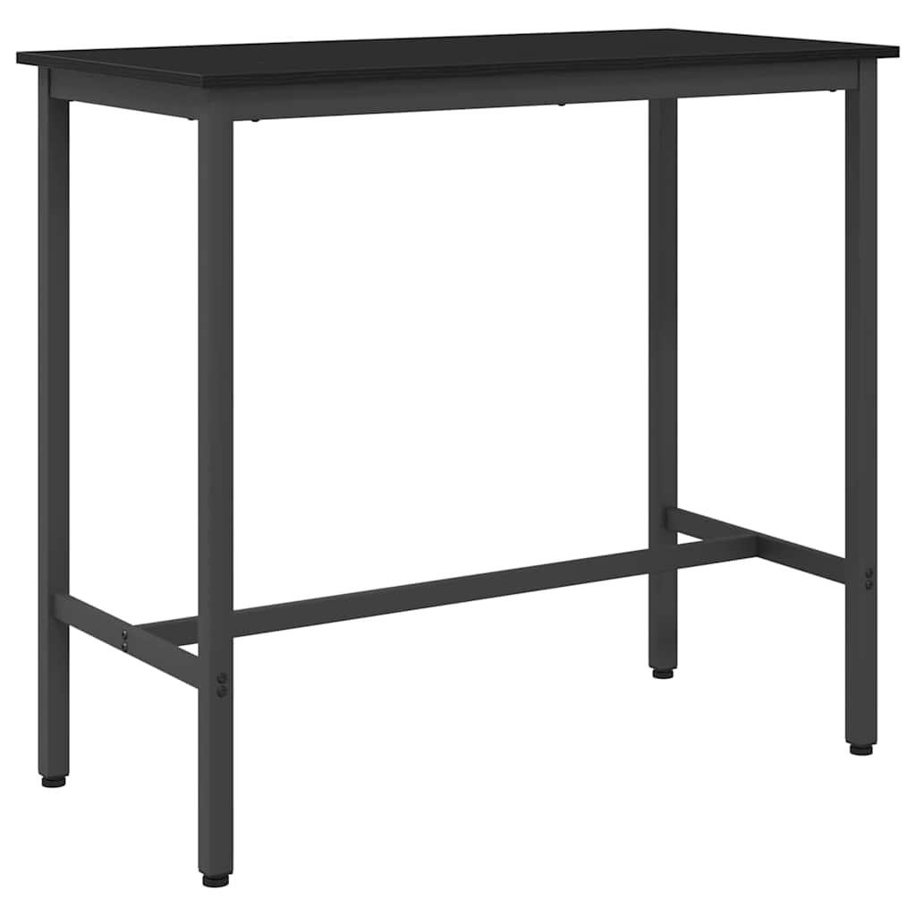 vidaXL Tafel Zwart Eiken 100 x 40 x 100,5 cm Engineered hout en staal