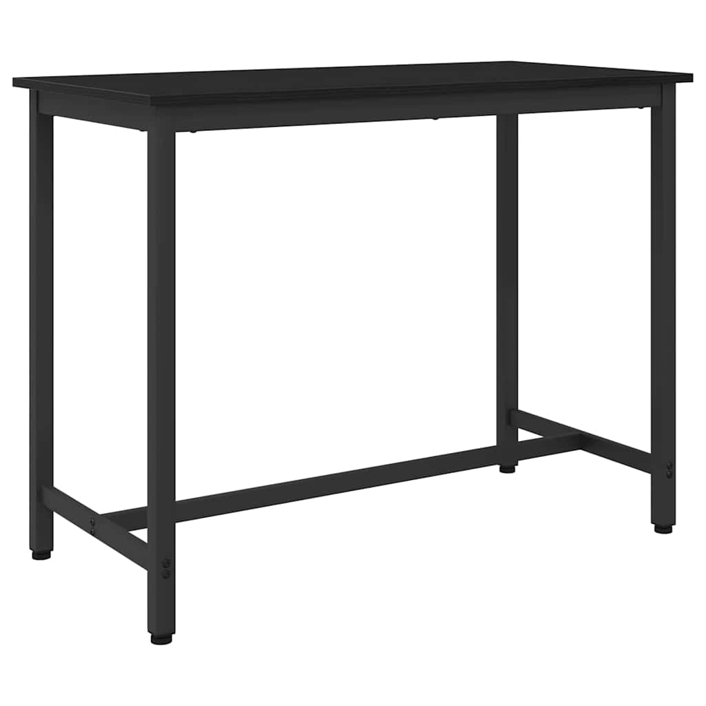 vidaXL Tafel Zwart Eiken 100 x 50 x 76,5 cm Engineered hout en staal