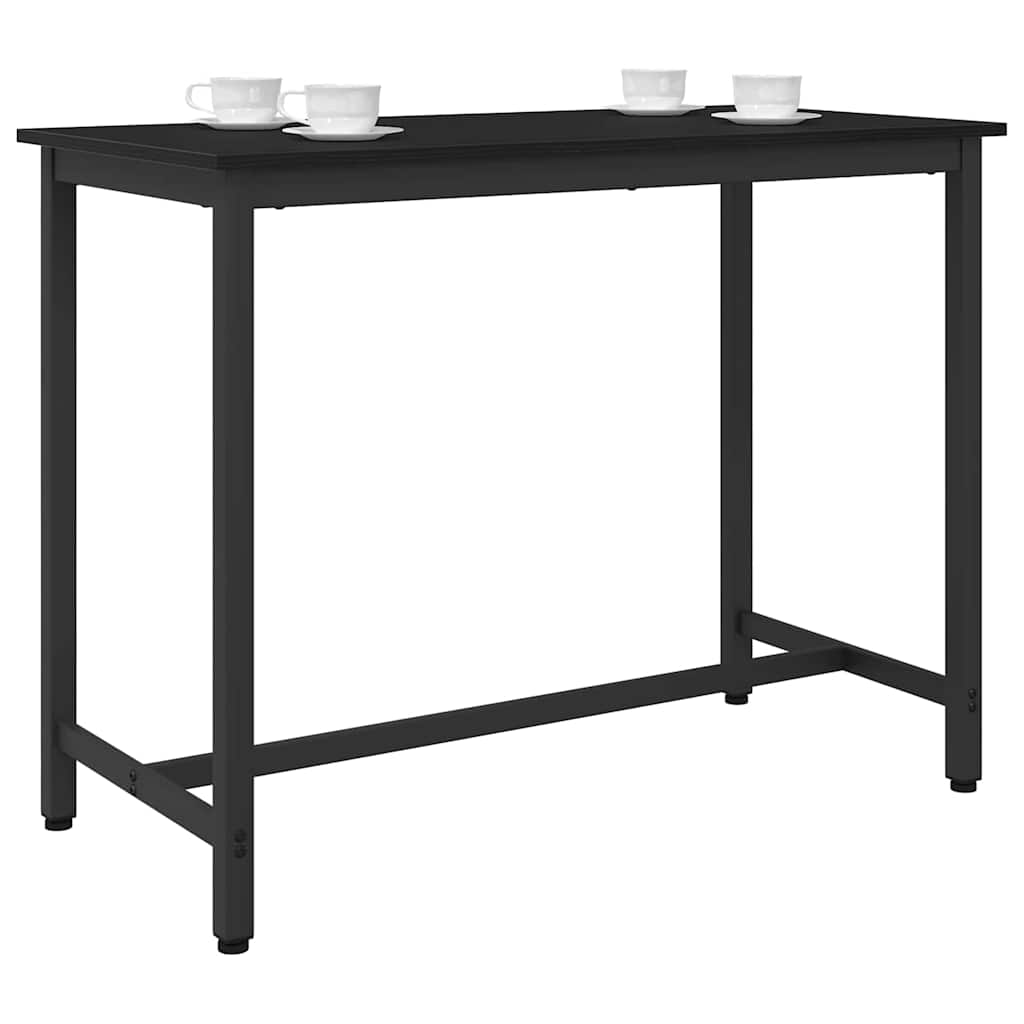 vidaXL Tafel Zwart Eiken 100 x 50 x 76,5 cm Engineered hout en staal