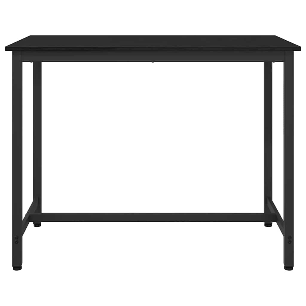 vidaXL Tafel Zwart Eiken 100 x 50 x 76,5 cm Engineered hout en staal