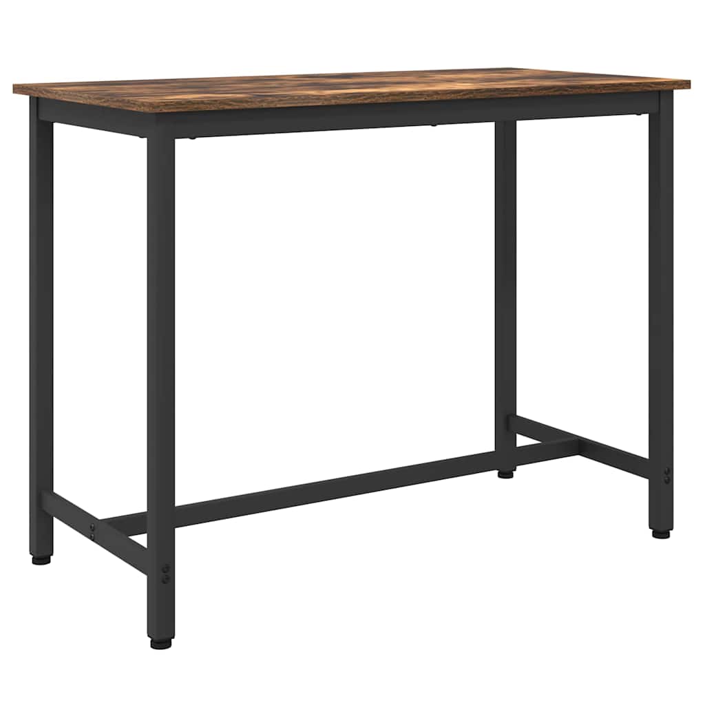 vidaXL Tafel Zwart Eiken 100 x 50 x 76,5 cm Engineered hout en staal