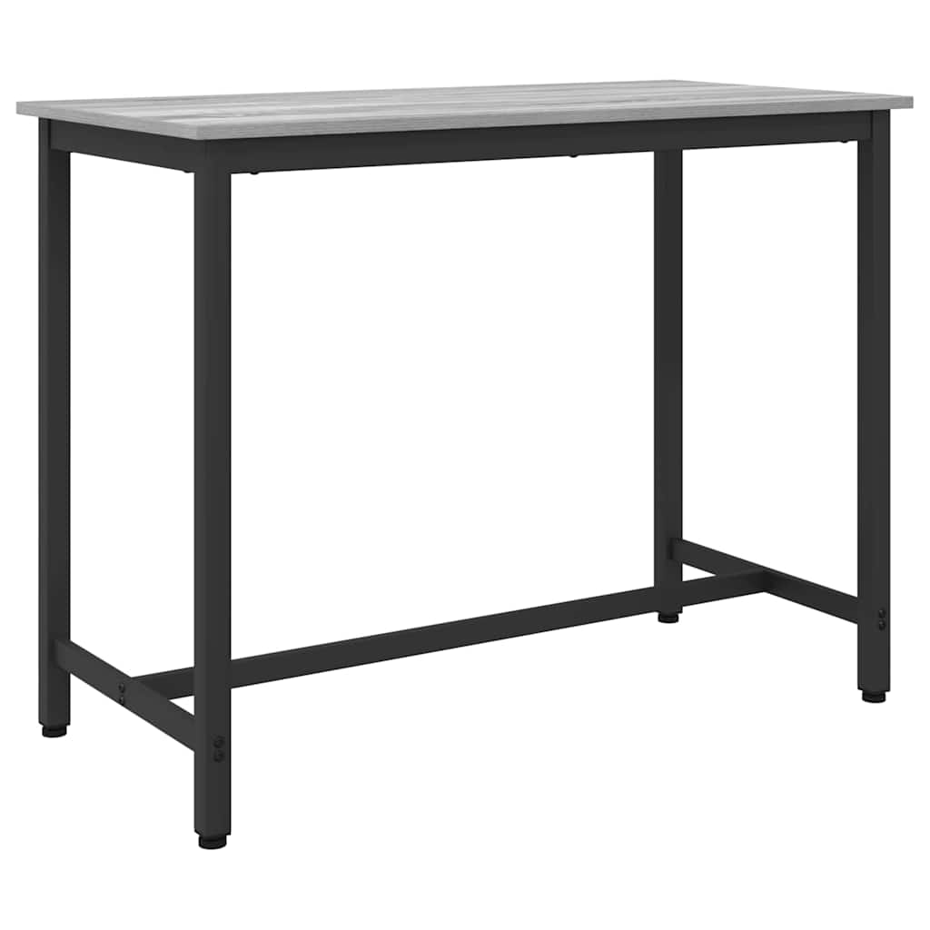 vidaXL Tafel Zwart Eiken 100 x 50 x 76,5 cm Engineered hout en staal
