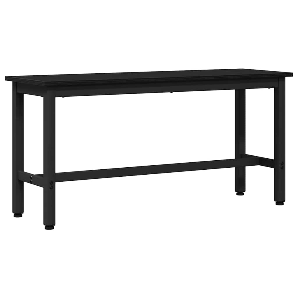 vidaXL Eetbank Zwart Eiken 100 x 32,5 x 48,5 cm