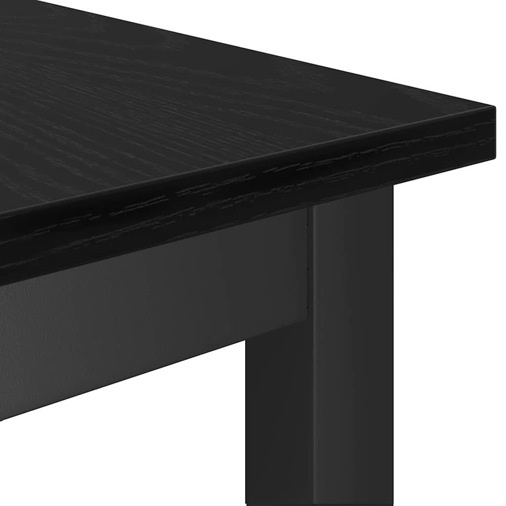 vidaXL Eetbank Zwart Eiken 100 x 32,5 x 48,5 cm