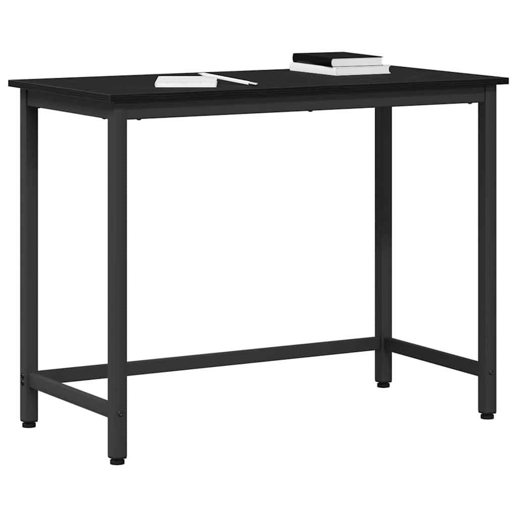 vidaXL Tafel Zwart Eiken 80 x 50 x 76,5 cm Engineered hout en staal