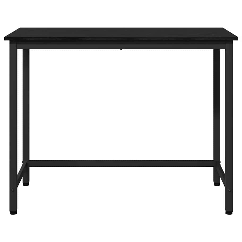 vidaXL Tafel Zwart Eiken 80 x 50 x 76,5 cm Engineered hout en staal