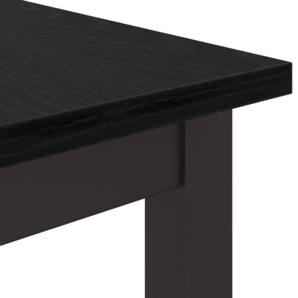 vidaXL Tafel Zwart Eiken 80 x 50 x 76,5 cm Engineered hout en staal