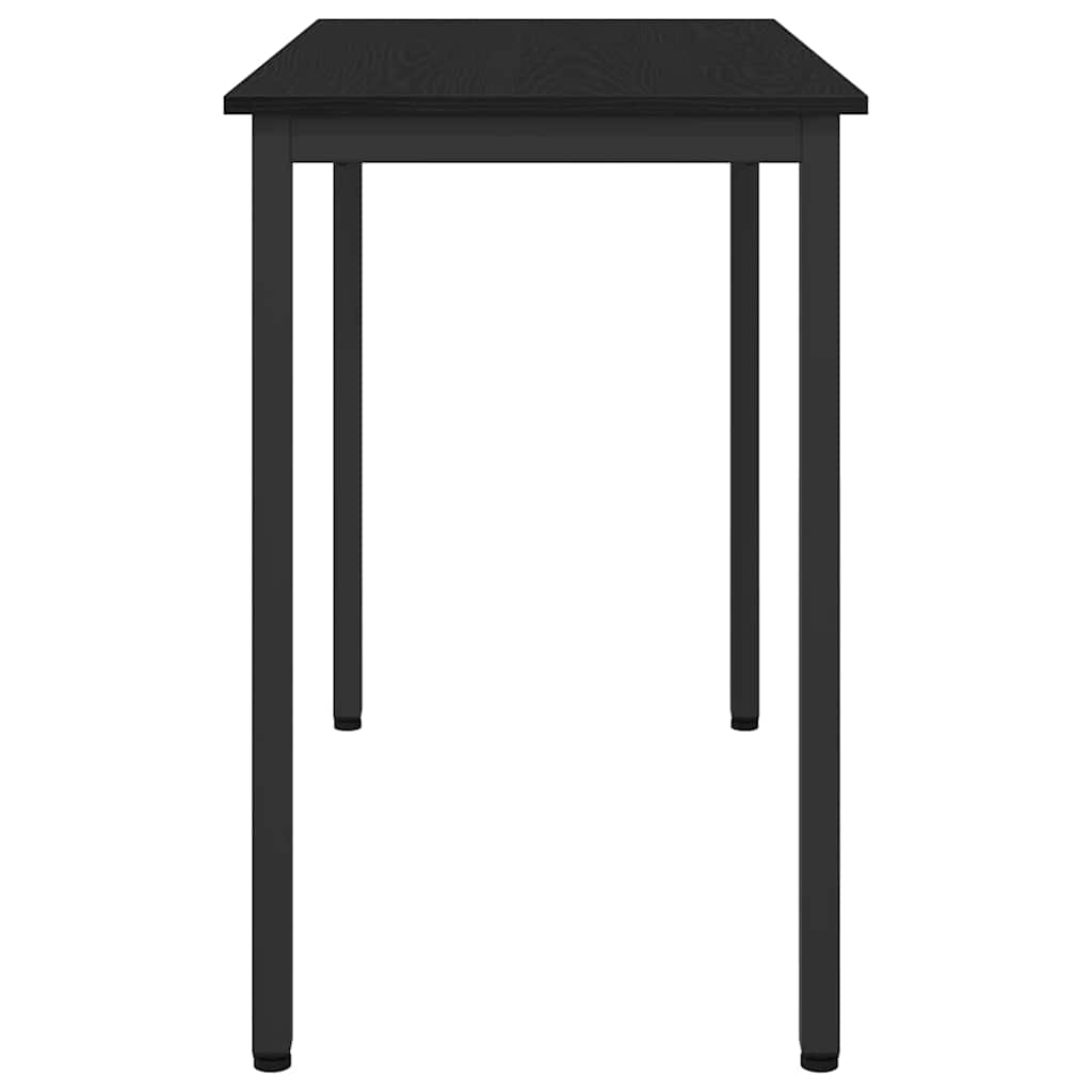 vidaXL Tafel Zwart Eiken 100 x 50 x 76,5 cm Engineered hout en staal