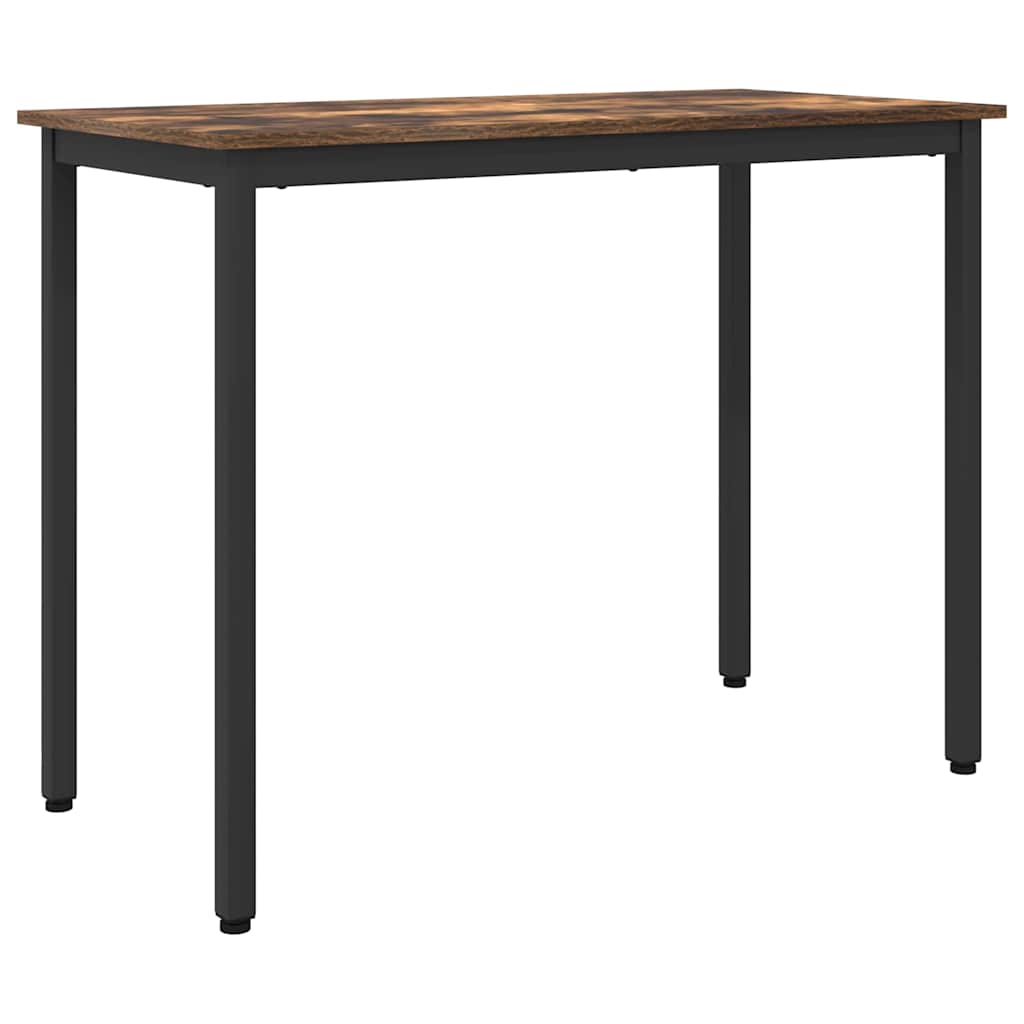 vidaXL Tafel Zwart Eiken 100 x 50 x 76,5 cm Engineered hout en staal