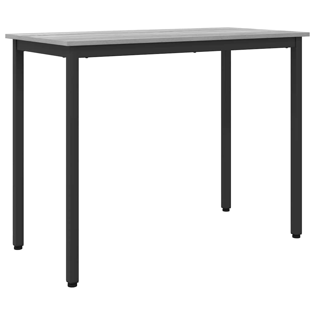 vidaXL Tafel Zwart Eiken 100 x 50 x 76,5 cm Engineered hout en staal