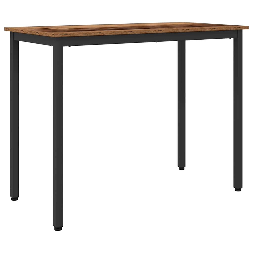 vidaXL Tafel Zwart Eiken 100 x 50 x 76,5 cm Engineered hout en staal