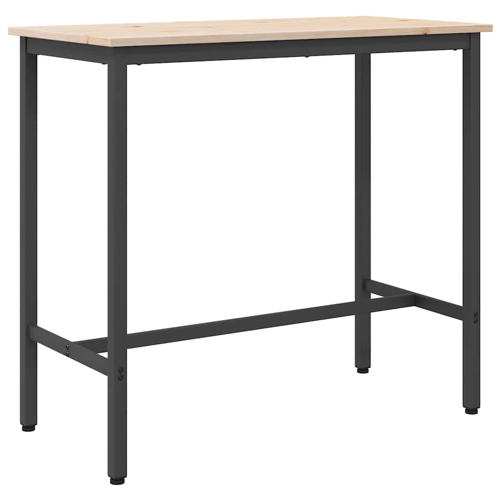 vidaXL Tafel Naturel 100 x 50 x 91 cm Engineered hout en staal