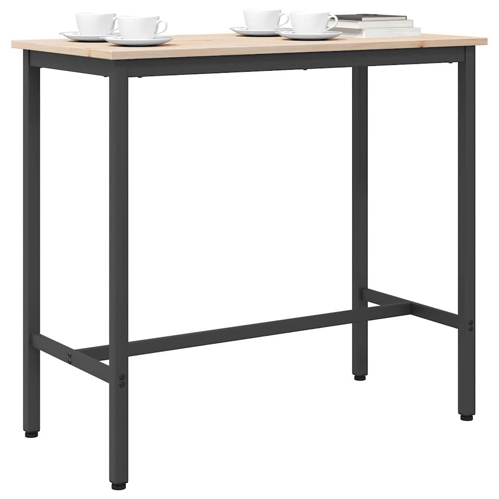 vidaXL Tafel Naturel 100 x 50 x 91 cm Engineered hout en staal