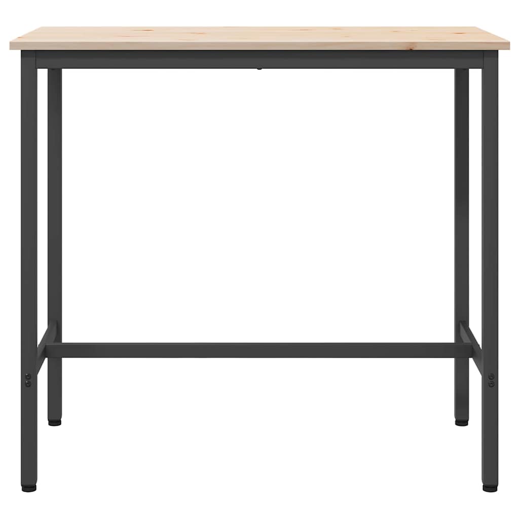 vidaXL Tafel Naturel 100 x 50 x 91 cm Engineered hout en staal