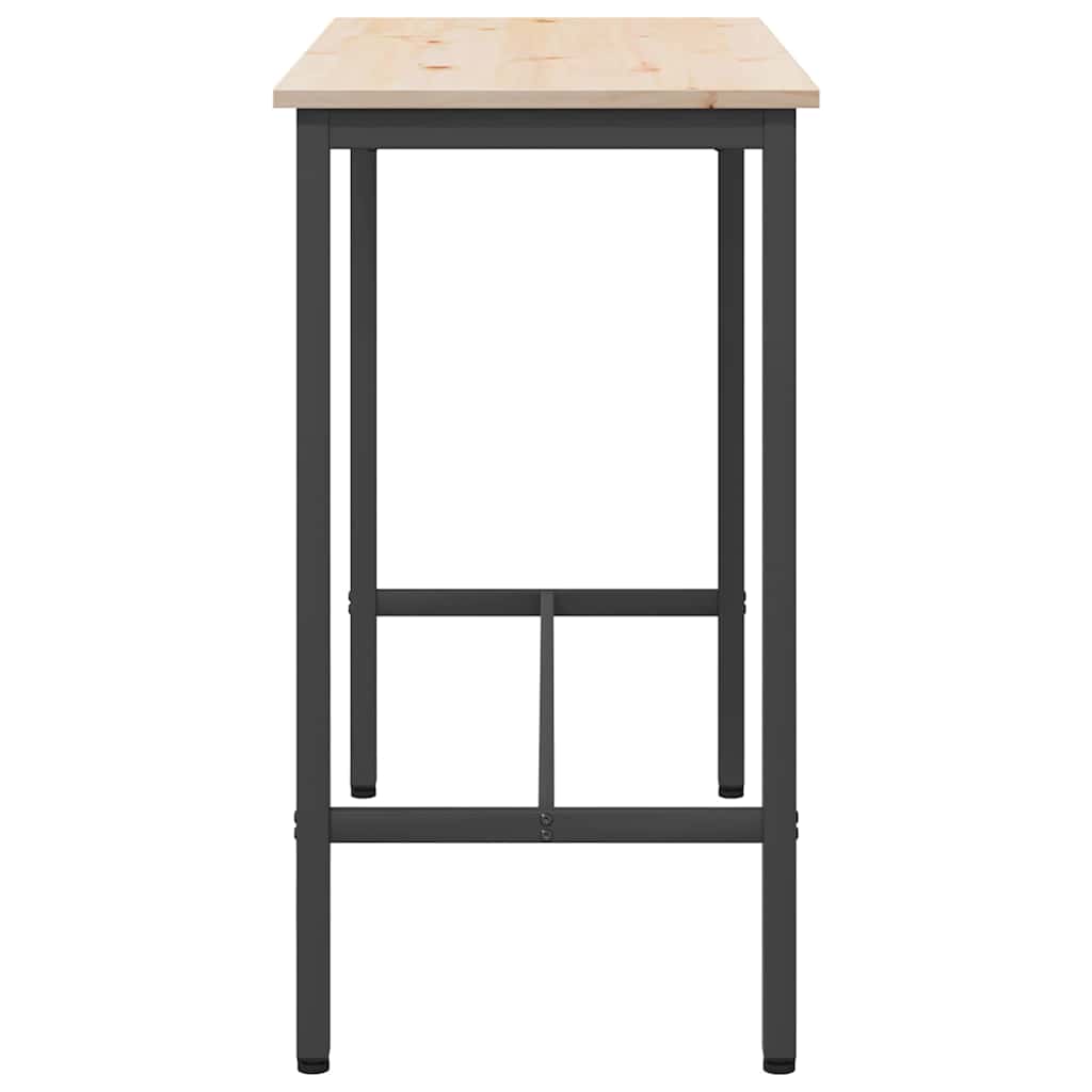 vidaXL Tafel Naturel 100 x 50 x 91 cm Engineered hout en staal