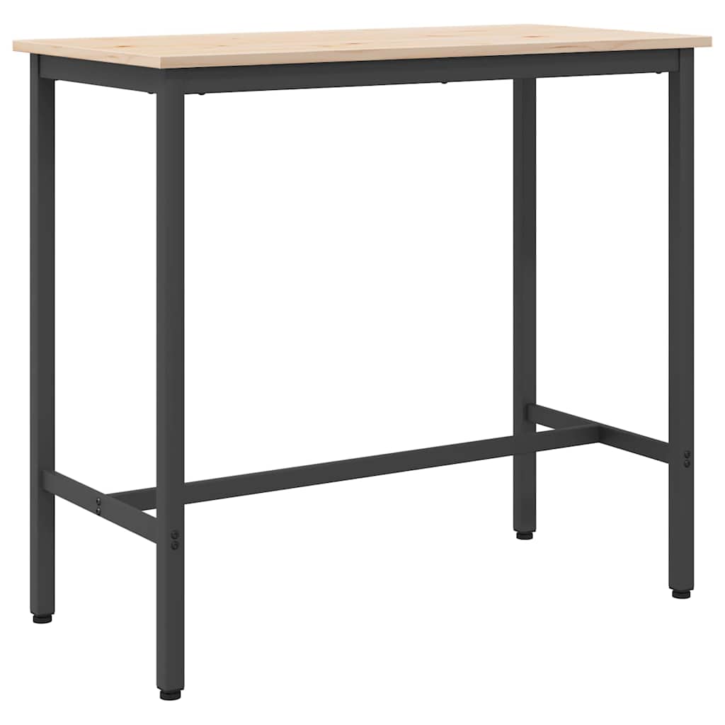 vidaXL Tafel Naturel 100 x 50 x 91 cm Engineered hout en staal