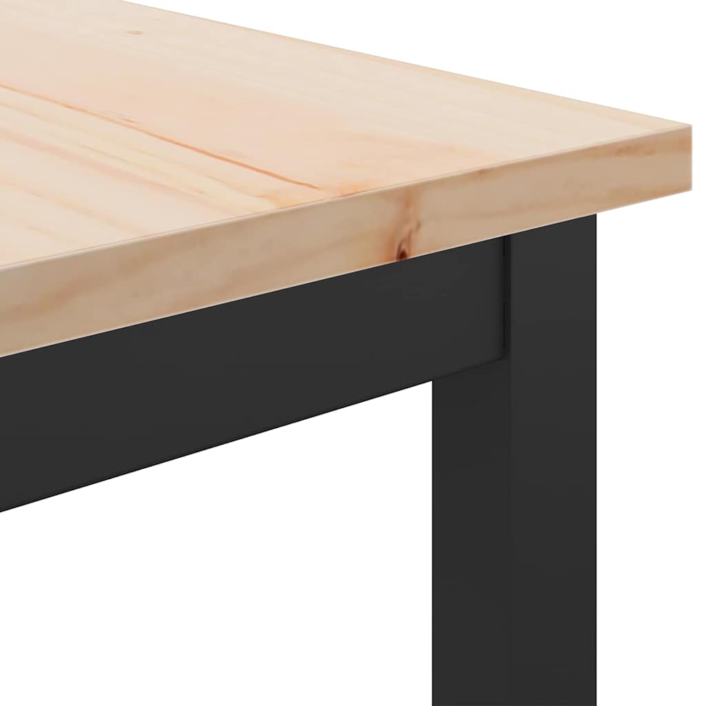 vidaXL Tafel Naturel 100 x 50 x 91 cm Engineered hout en staal