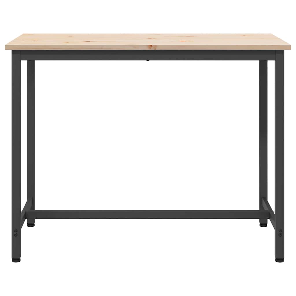 vidaXL Tafel Naturel 100 x 50 x 77 cm Engineered hout en staal