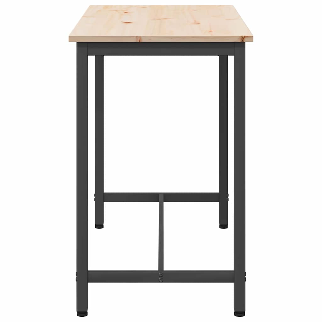 vidaXL Tafel Naturel 100 x 50 x 77 cm Engineered hout en staal