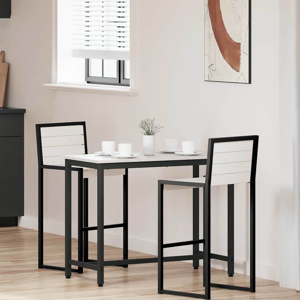 vidaXL Tafel Naturel 100 x 50 x 77 cm Engineered hout en staal