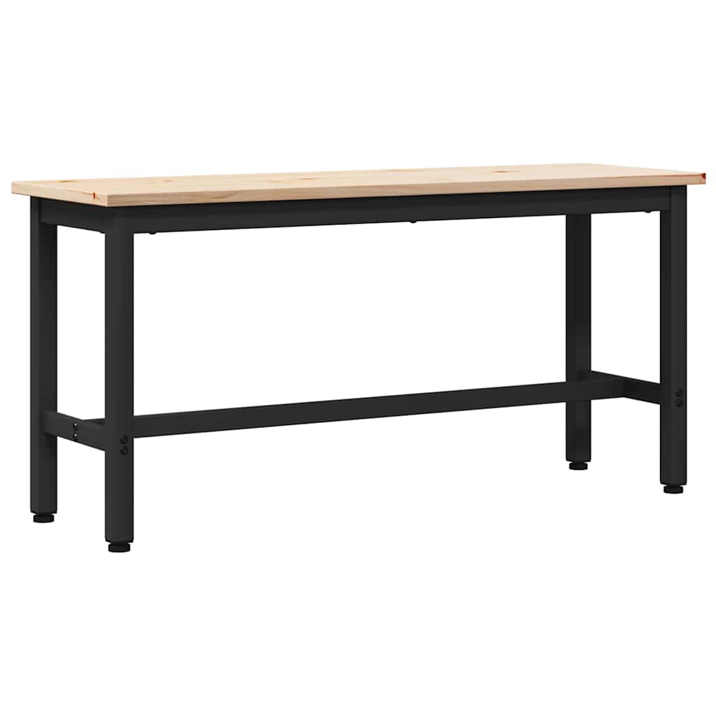 vidaXL Eetbank Naturel 100 x 32,5 x 49 cm Massief grenenhout