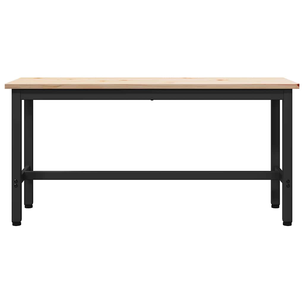 vidaXL Eetbank Naturel 100 x 32,5 x 49 cm Massief grenenhout
