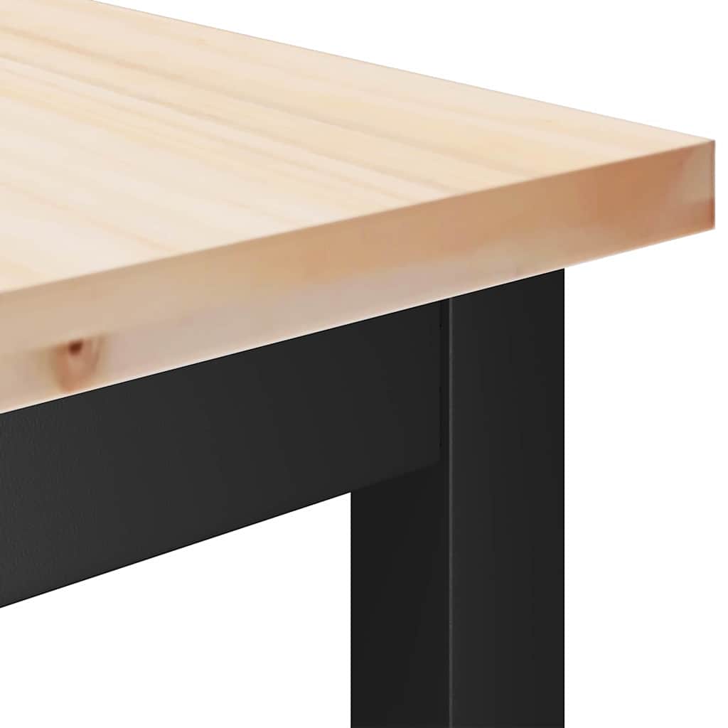 vidaXL Eetbank Naturel 100 x 32,5 x 49 cm Massief grenenhout