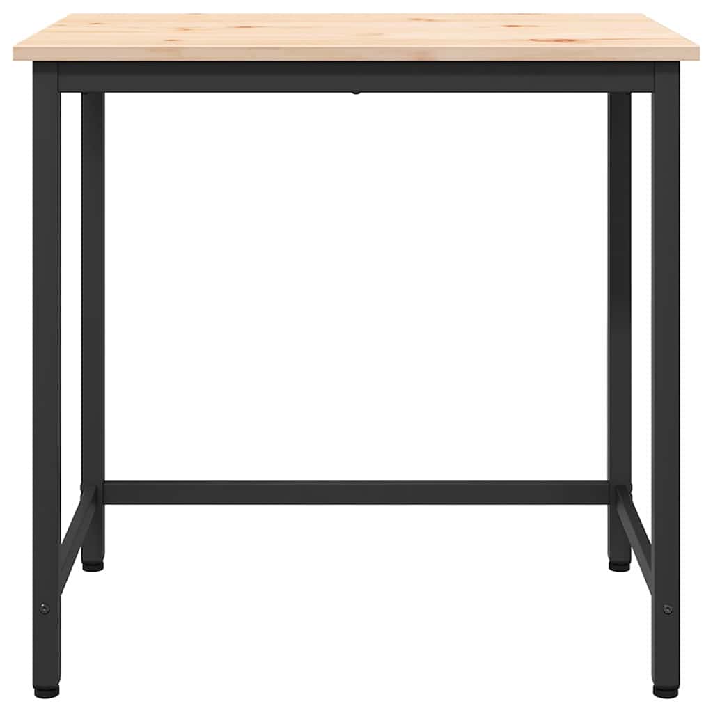 vidaXL Tafel Naturel 80 x 50 x 77 cm Engineered hout en staal