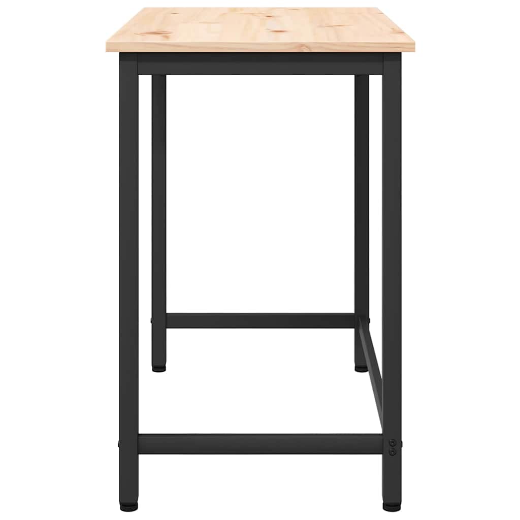 vidaXL Tafel Naturel 80 x 50 x 77 cm Engineered hout en staal