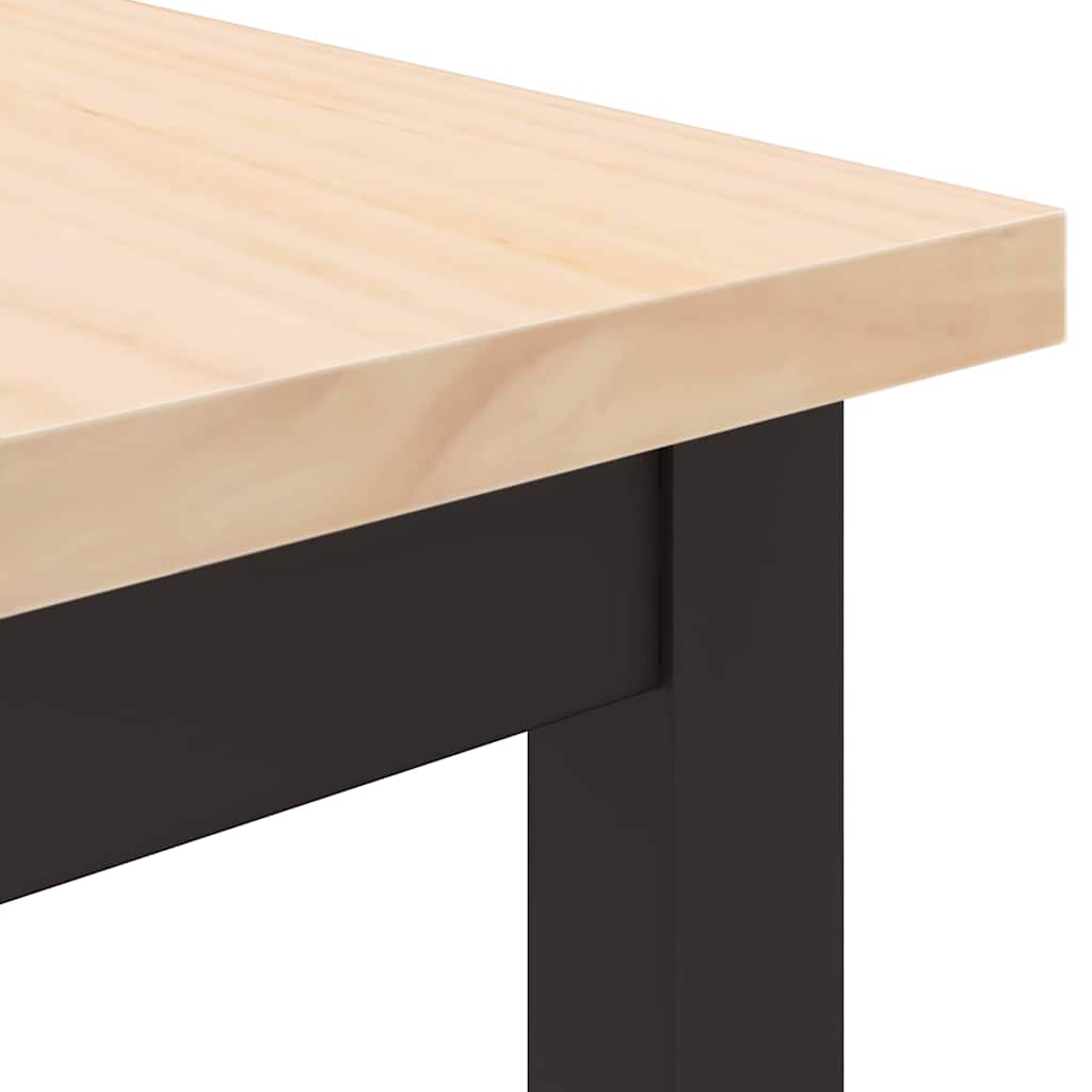 vidaXL Tafel Naturel 80 x 50 x 77 cm Engineered hout en staal