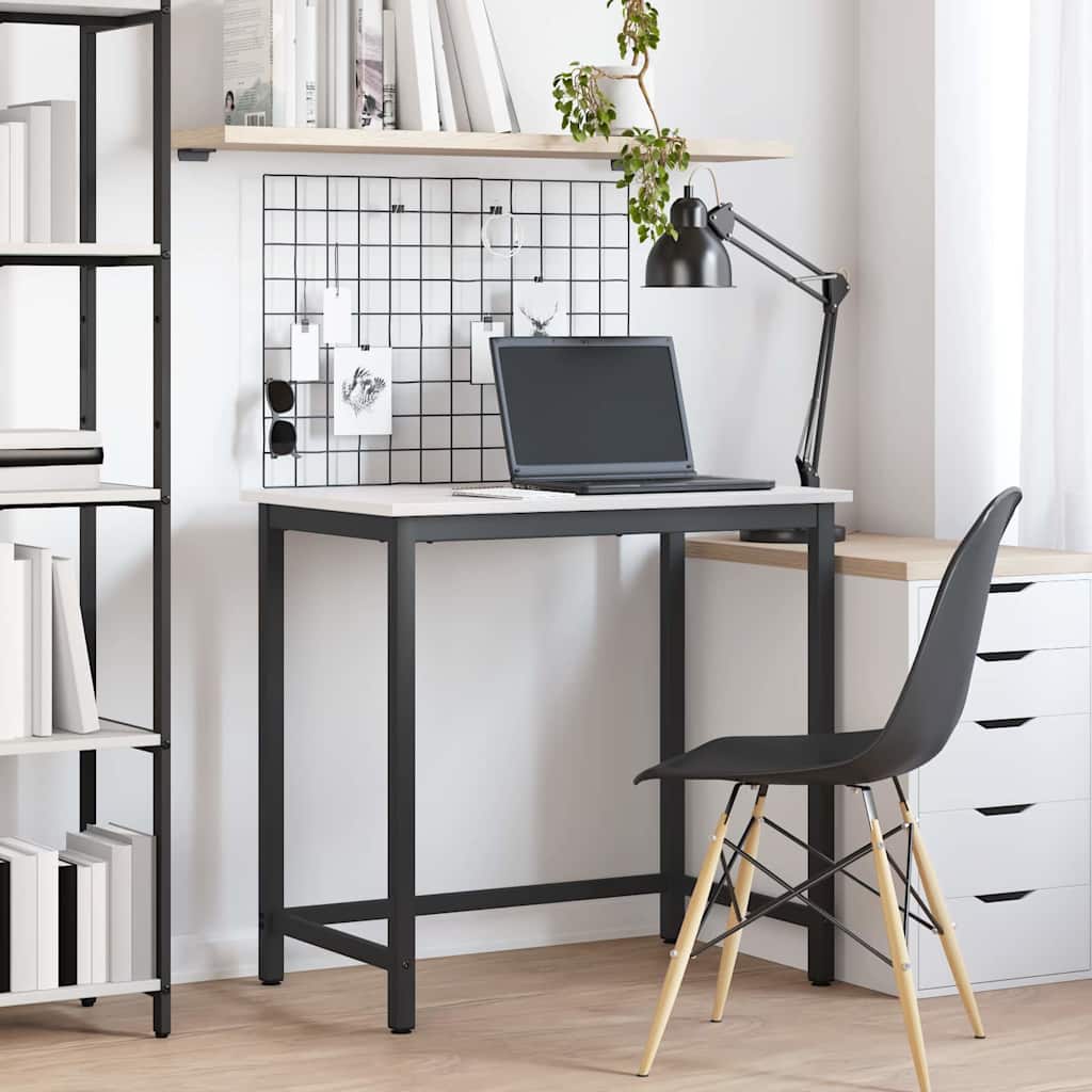 vidaXL Tafel Naturel 80 x 50 x 77 cm Engineered hout en staal