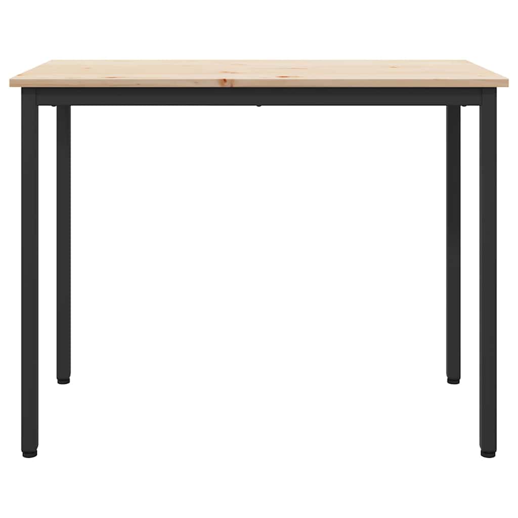 vidaXL Tafel Naturel 100 x 50 x 77 cm Engineered hout en staal