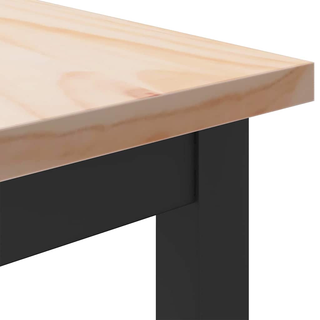 vidaXL Tafel Naturel 100 x 50 x 77 cm Engineered hout en staal