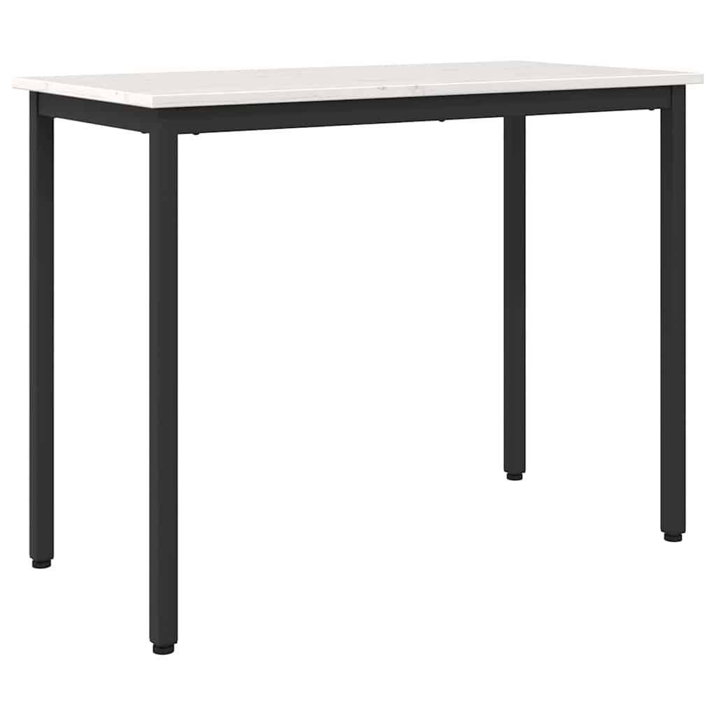 vidaXL Tafel Naturel 100 x 50 x 77 cm Engineered hout en staal