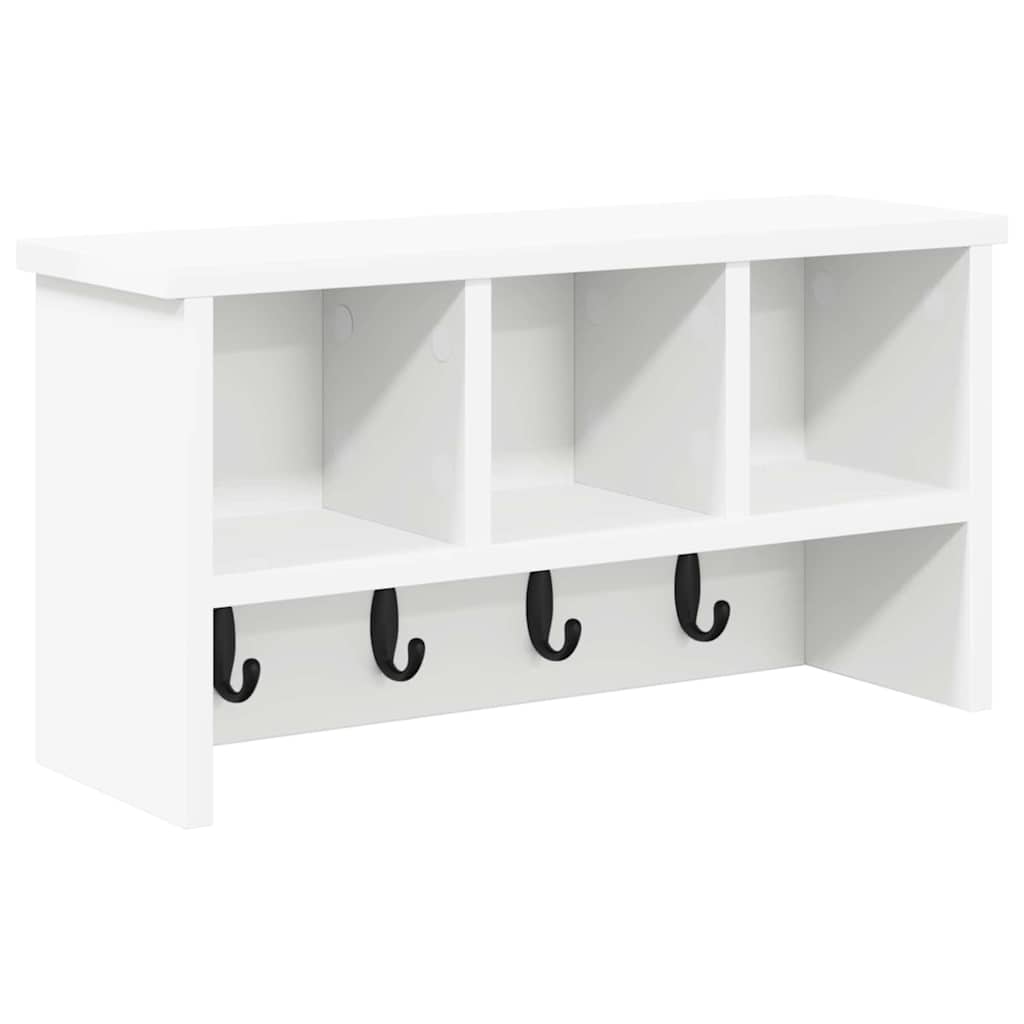 vidaXL Wandgemonteerde kapstok Wit 50 x 16 x 26 cm Bewerkt hout