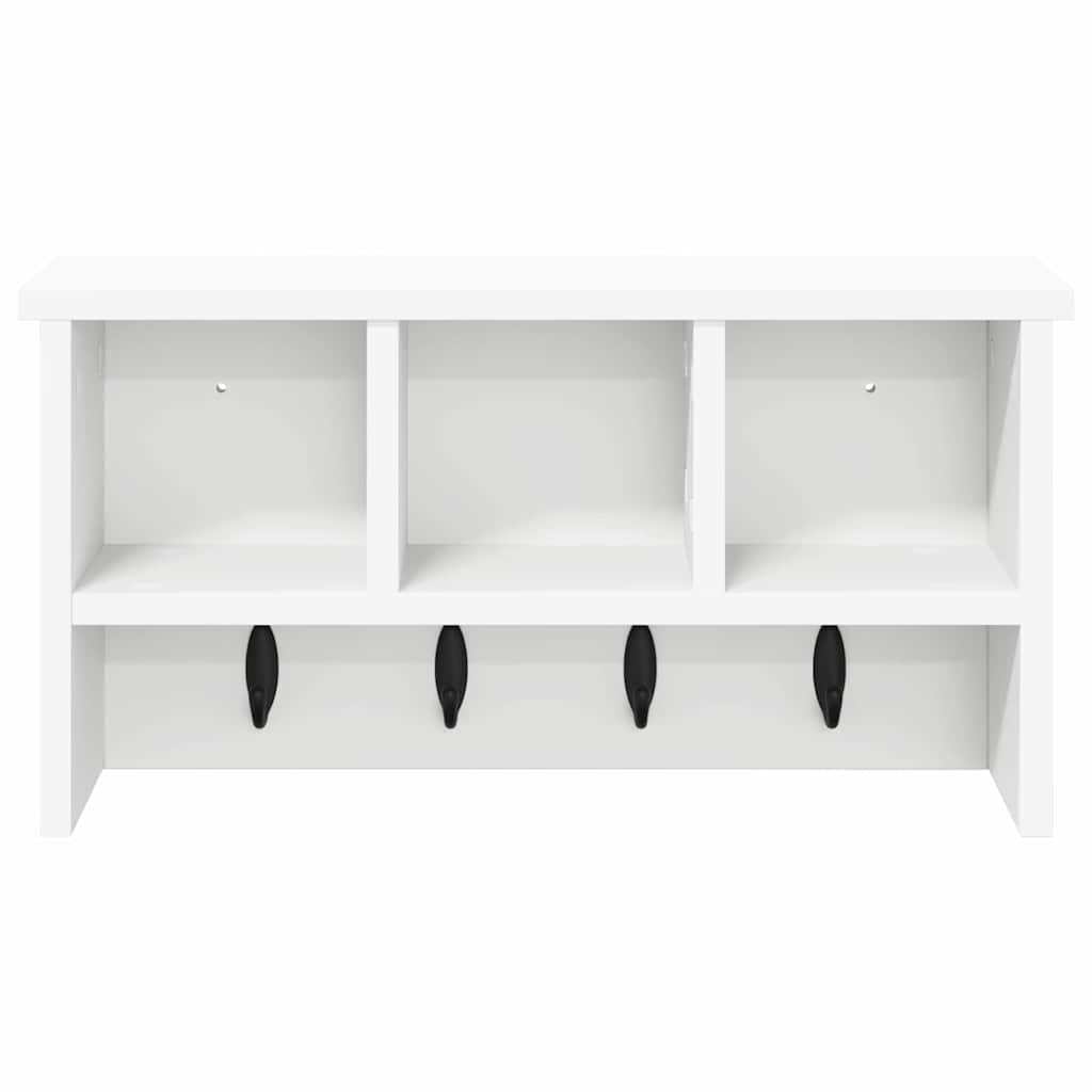 vidaXL Wandgemonteerde kapstok Wit 50 x 16 x 26 cm Bewerkt hout
