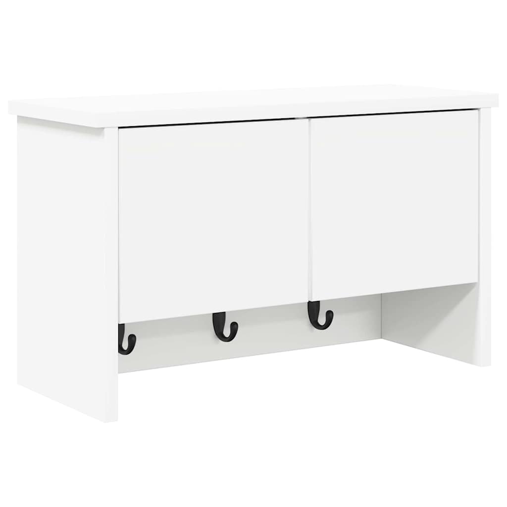 vidaXL Wandgemonteerde kapstok Wit 50 x 20 x 30 cm Bewerkt hout