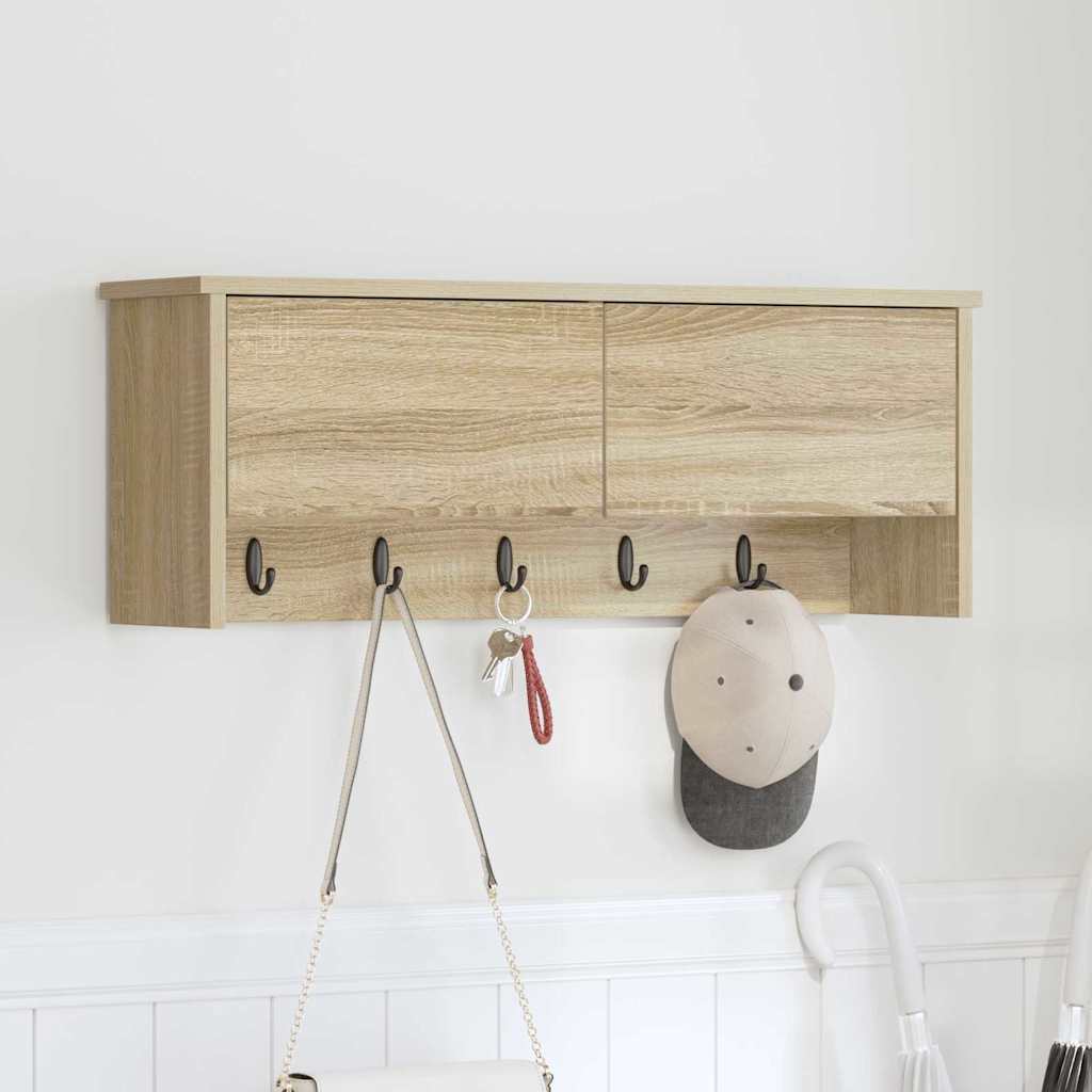 vidaXL Wandgemonteerde kapstok Wit 50 x 20 x 30 cm Bewerkt hout