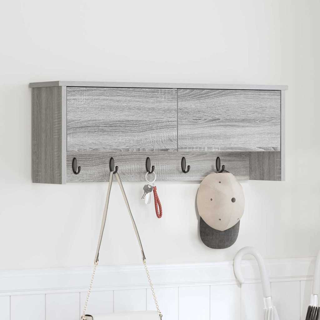 vidaXL Wandgemonteerde kapstok Wit 50 x 20 x 30 cm Bewerkt hout