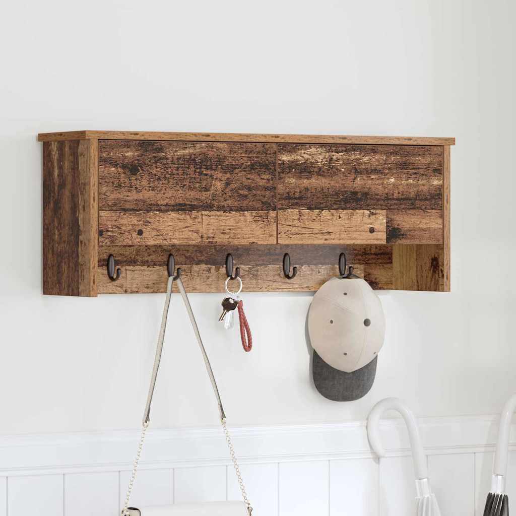 vidaXL Wandgemonteerde kapstok Wit 50 x 20 x 30 cm Bewerkt hout