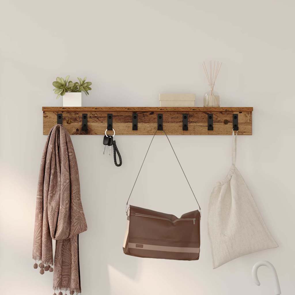 vidaXL Wandgemonteerde kapstok Wit 40 x 10.5 x 10.5 cm Bewerkt hout