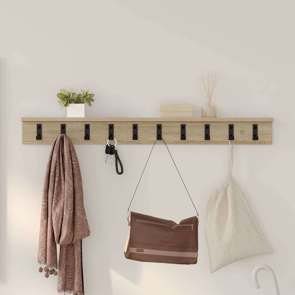 vidaXL Wandgemonteerde kapstok Wit 40 x 10.5 x 10.5 cm Bewerkt hout
