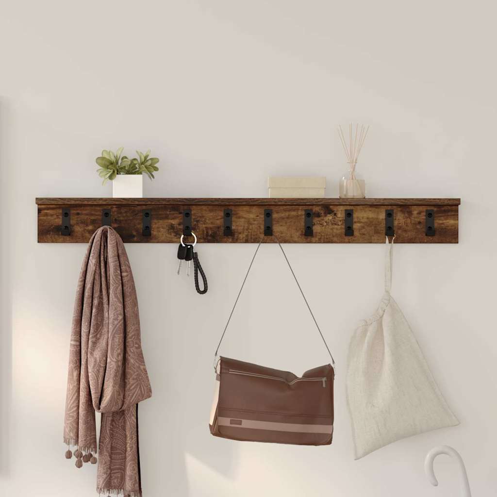 vidaXL Wandgemonteerde kapstok Wit 40 x 10.5 x 10.5 cm Bewerkt hout