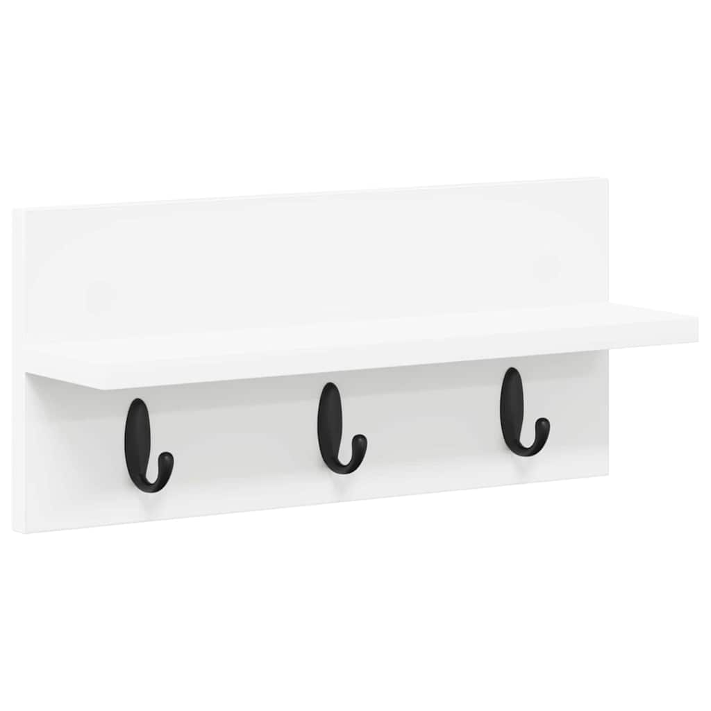 vidaXL Wandgemonteerde kapstok Wit 40 x 10.5 x 18 cm Bewerkt hout