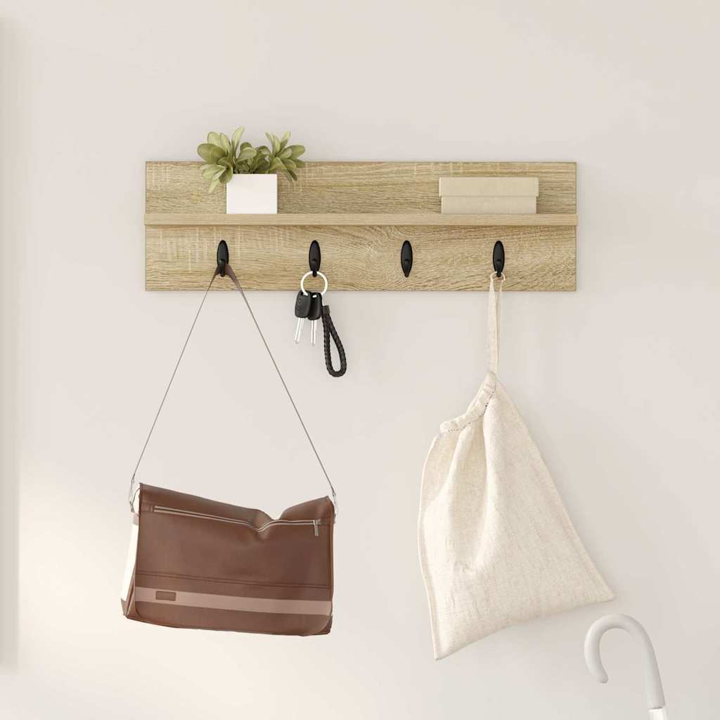 vidaXL Wandgemonteerde kapstok Wit 40 x 10.5 x 18 cm Bewerkt hout