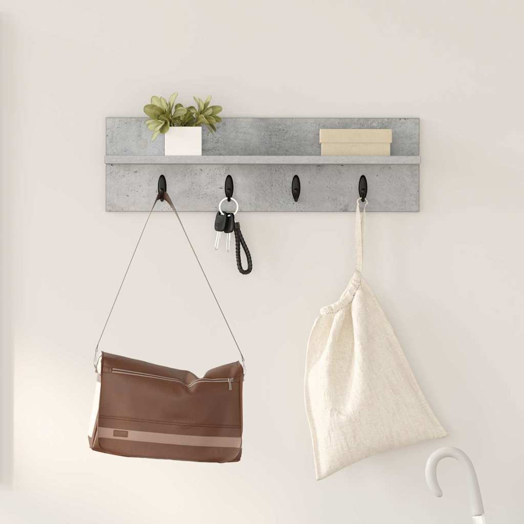 vidaXL Wandgemonteerde kapstok Wit 40 x 10.5 x 18 cm Bewerkt hout