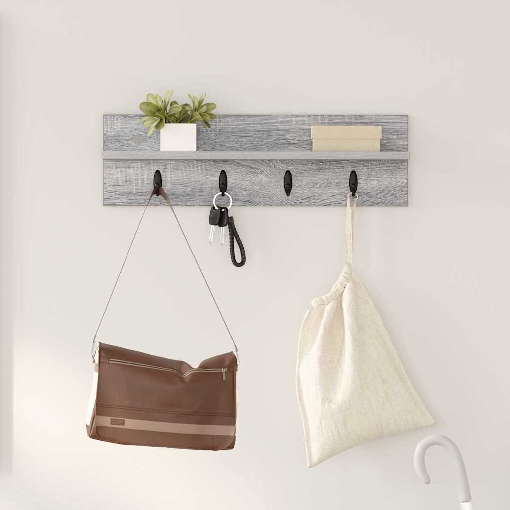 vidaXL Wandgemonteerde kapstok Wit 40 x 10.5 x 18 cm Bewerkt hout