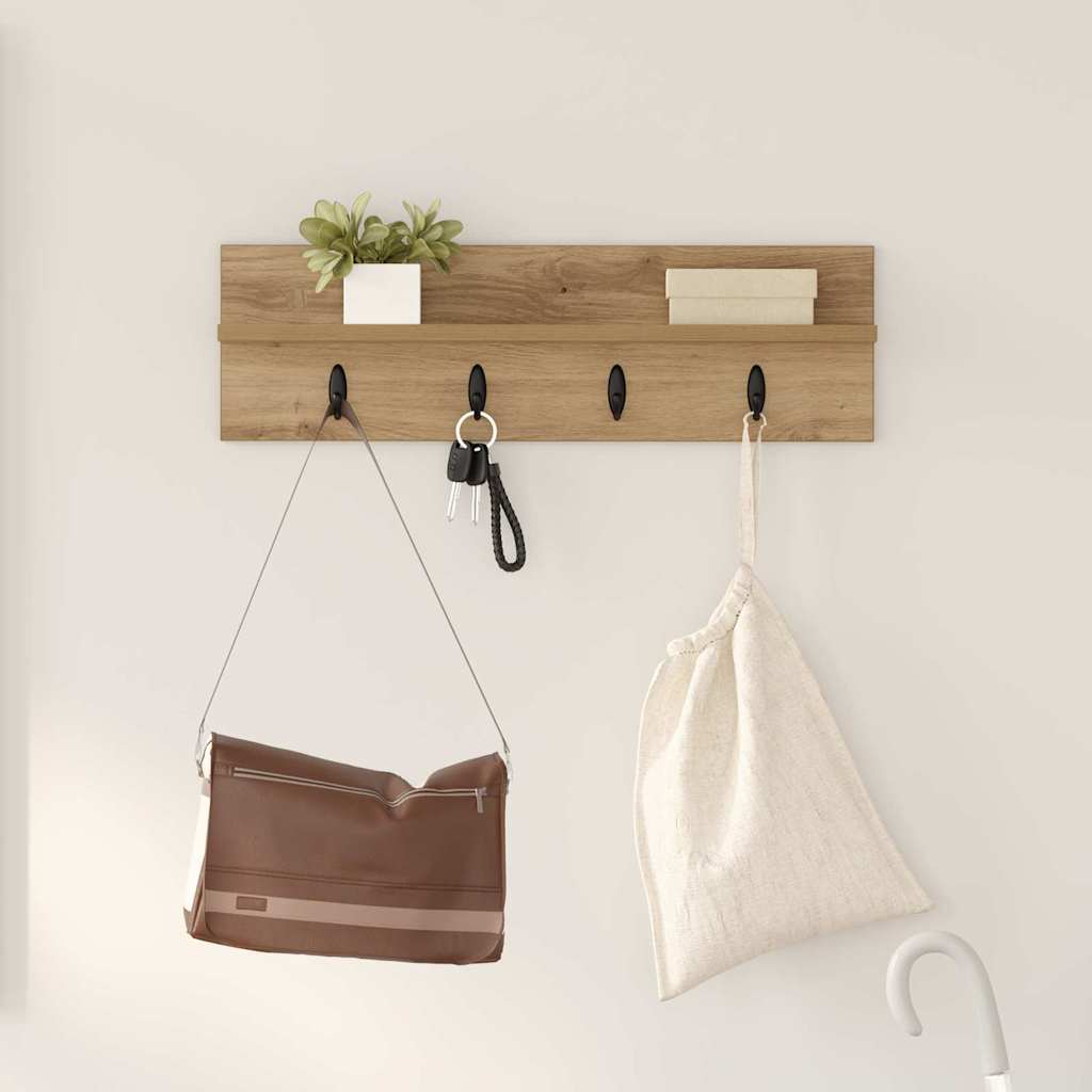 vidaXL Wandgemonteerde kapstok Wit 40 x 10.5 x 18 cm Bewerkt hout
